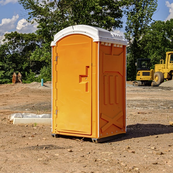 how often are the portable restrooms cleaned and serviced during a rental period in Brighton MO